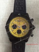 Copy Breitling Avenger Yellow Chronograph Face Black Rubber Watch